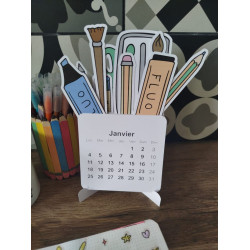 Calendrier "pot à crayon"