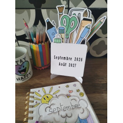 Calendrier "pot à crayon"