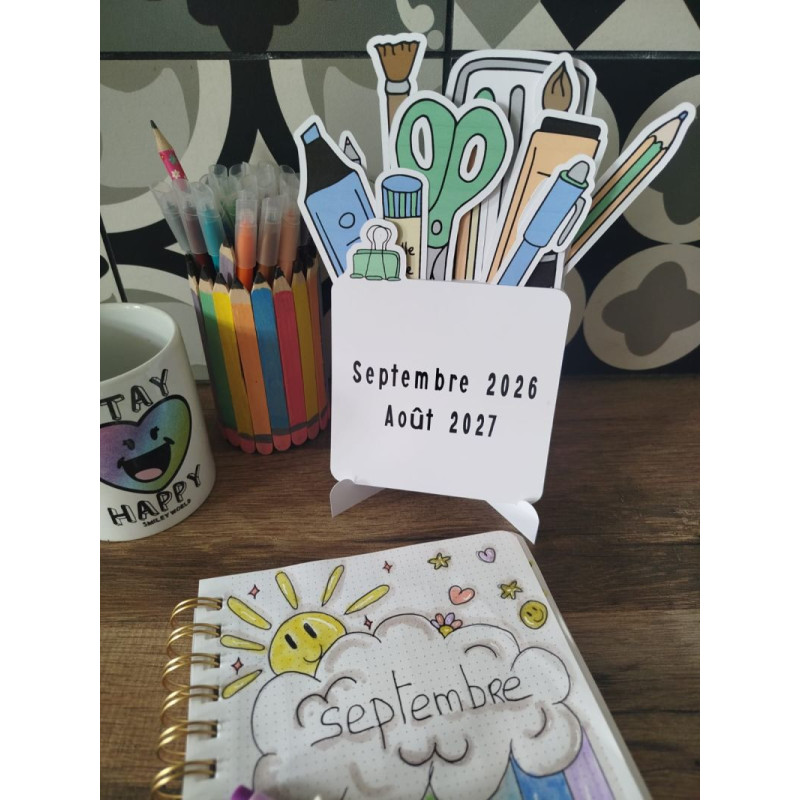 Calendrier "pot à crayon"